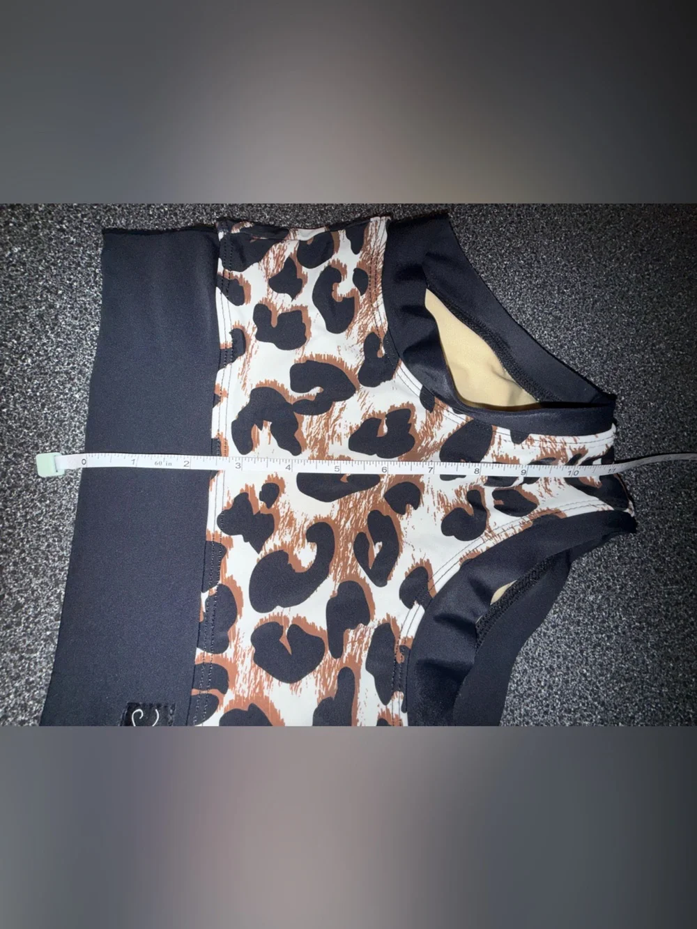 Kandi Kouture 2 Piece Dance Set Leopard Print top & Shorts Size Child X-Large